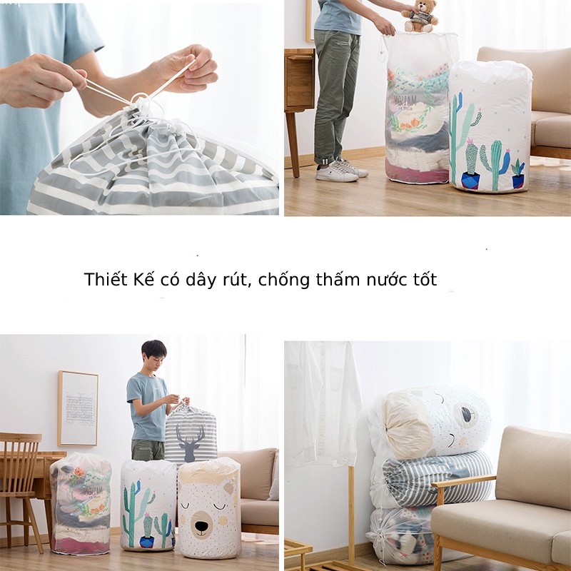 Túi đựng chăn màn quần áo đa năng chống ẩm gấp gọn xuất Nhật- Túi đựng chăn mềm đa năng