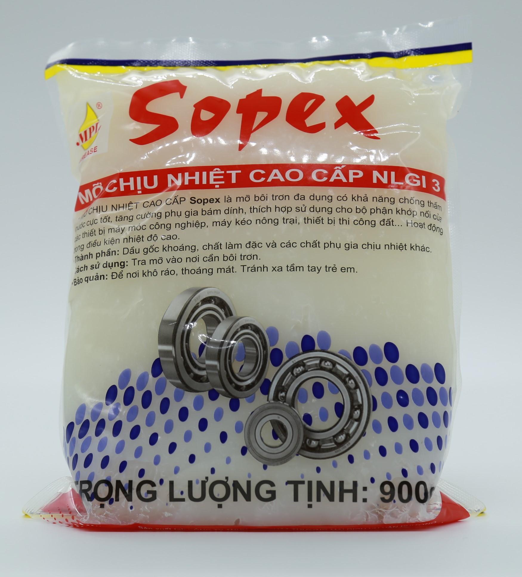 [HCM]Mỡ bò chịu nhiệt kháng nước cao cấp bịch Sopex 900 gram
