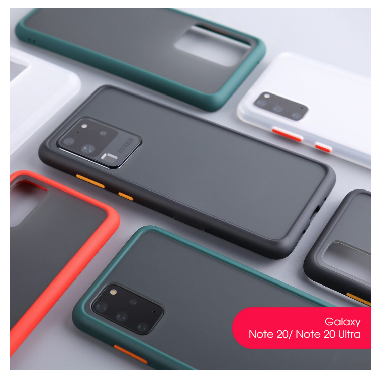Ốp lưng Galaxy Note 20 Ultra nhám mờ viền màu Rock