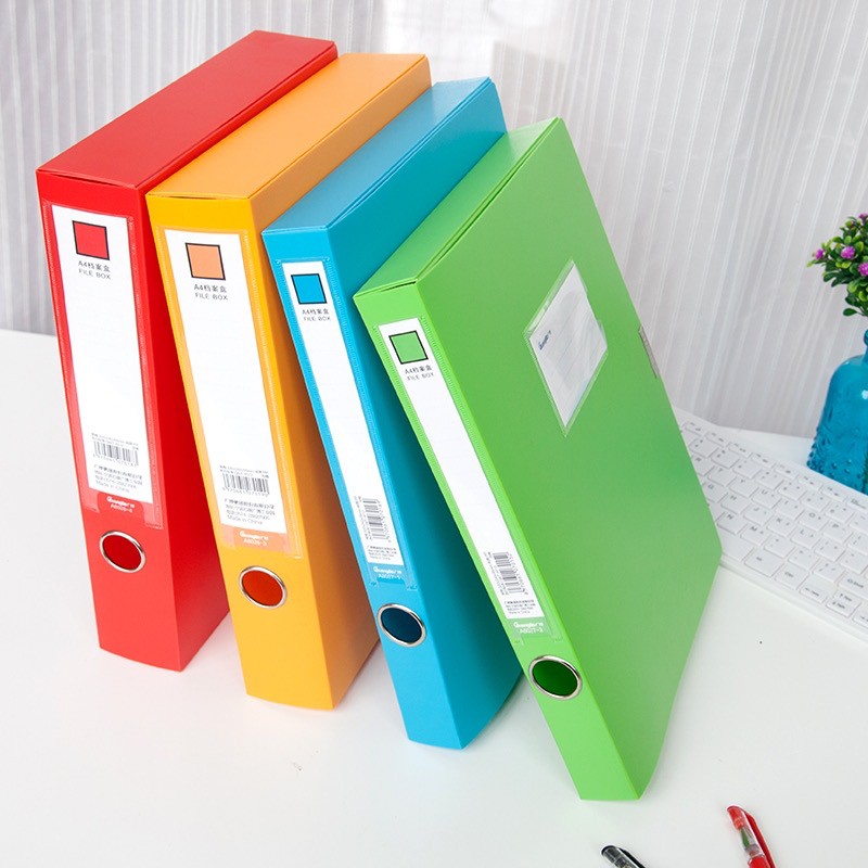 File hộp đựng tài liệu dày 3.5cm 4 màu guangbo a8027