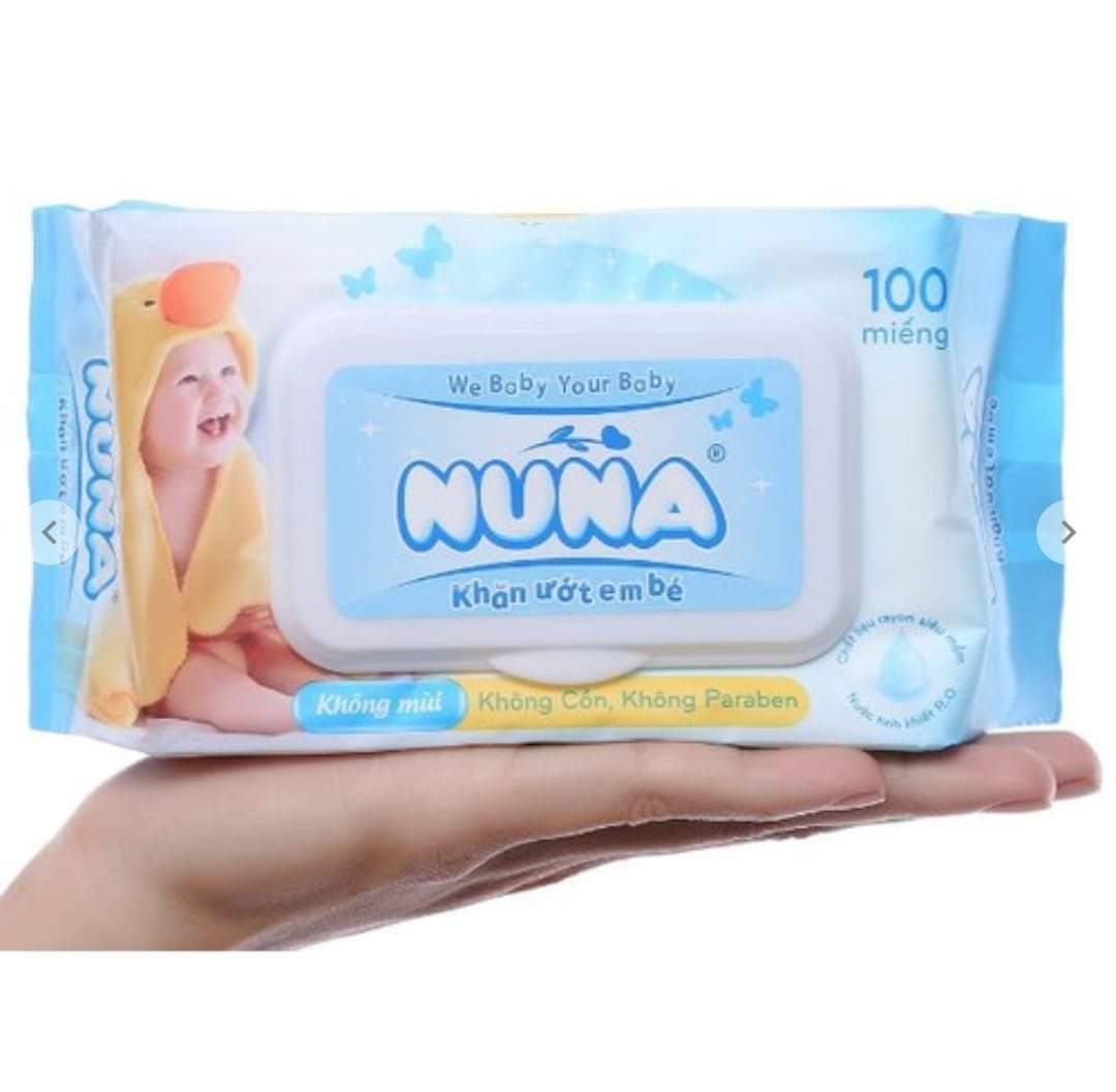 [HCM]Khăn ướt Nuna 100 tờ không mùi