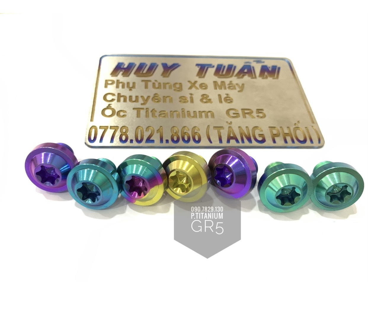 1 con ốc chân kiếng titan gr5 10li10 Dù cho Yamaha Honda