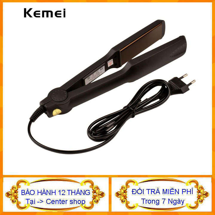 Máy là tóc cao cấp 4 mức điều chỉnh nhiệt - Máy ép tóc Kemei- Máy là tóc cho gia đình - SaLon - Máy là tóc mini - Center shop
