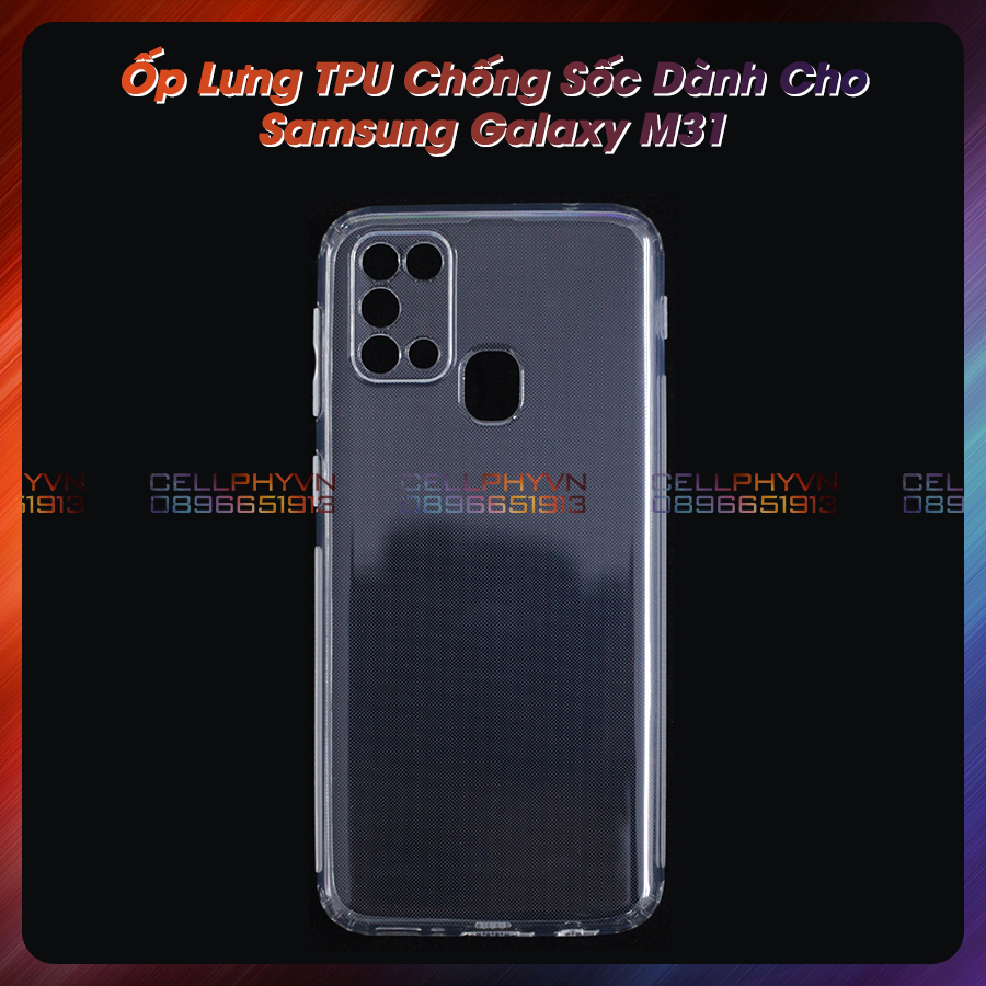Ốp lưng  tpu trong suốt dành cho samsung galaxy  m31 chống sốc