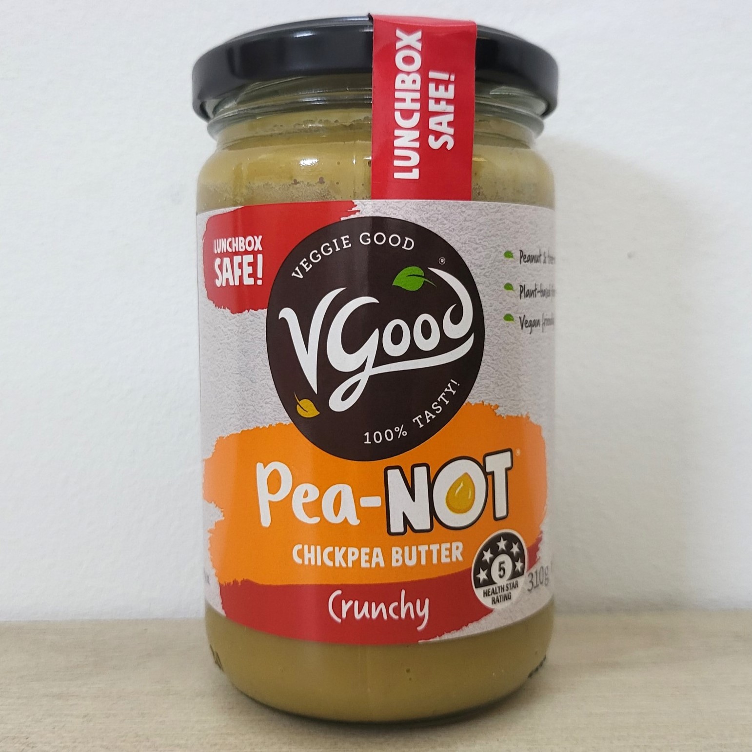 VGOOD (Lọ ĐỎ 310g) BƠ ĐẬU GÀ HẠT Pea-not Chickpea Butter Crunchy
