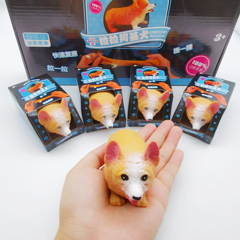 [Mới] đồ chơi 1 chú chó Corgi co giãn giúp xả stress trút giận cực dễ thương và thú vị