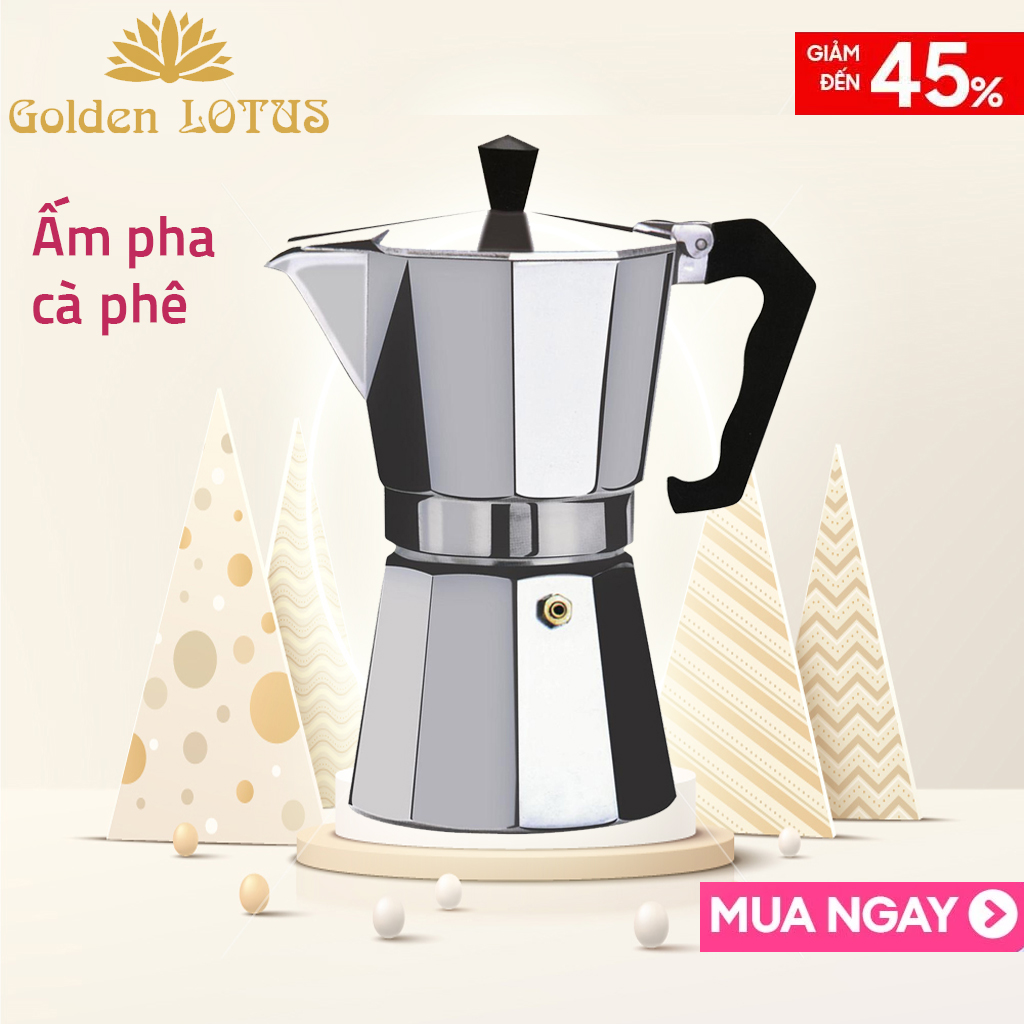 Bộ ấm, bình, máy pha cafe kèm bếp điện mini đa năng - phin pha cà phê moka pot 300ml
