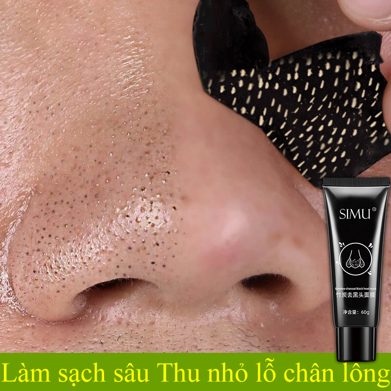 Mặt nạ lột mụn đầu đen kem lột mụn đầu đen lột mụn than tre lôt mụn đầu đen gel lột mụn đầu đen và mụn cám lột mun đầu đen mặt nạ da dầu mụn 60g Làm sạch sâu Thu nhỏ lỗ chân lông Nâng cơ làm săn chắc da