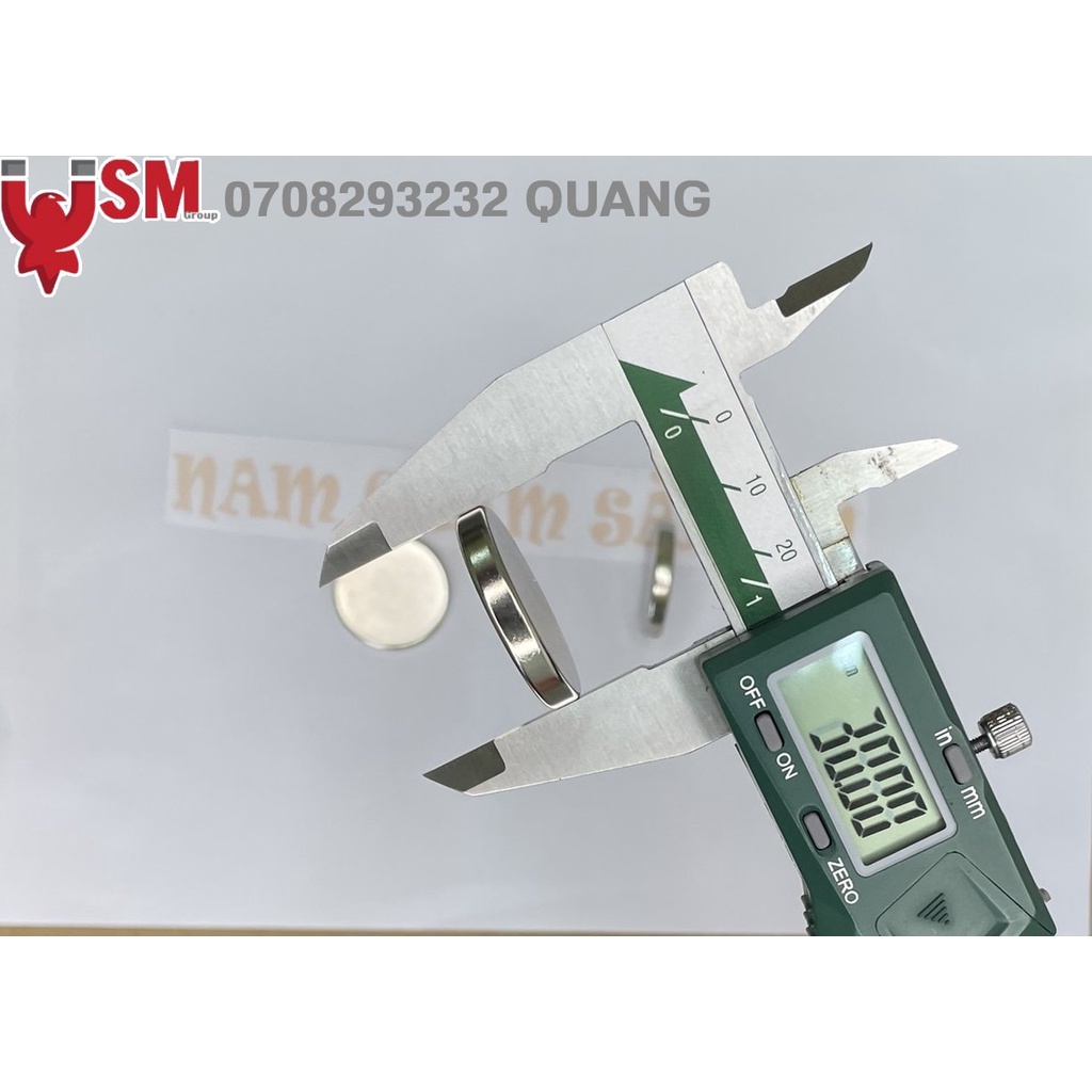 Nam châm đất hiếm 30x5mm đúng lực từ N35 siêu mạnh mạ nikel sáng