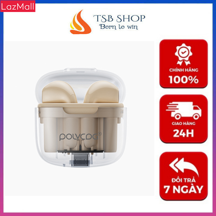 Tai nghe bluetooth không dây pin trâu POLVCDG âm thanh to trong suốt cảm ứng chạm tai nghe gaming độ trế cực thấp có mic