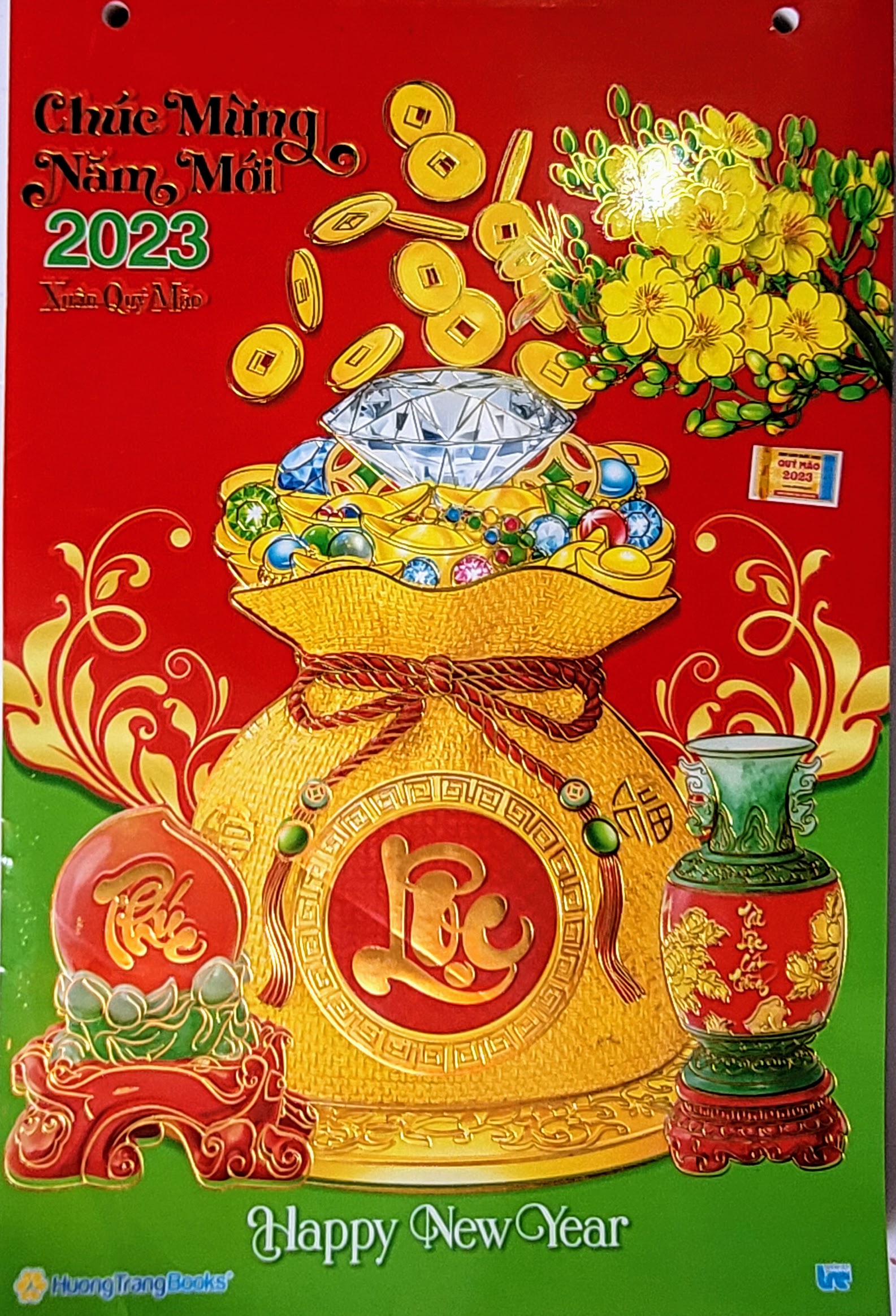 Bloc lịch xuân quý mão 2023 - khổ bloc 20x30cm-ht