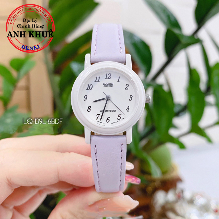 Đồng hồ nữ dây da casio standard lq-139l-6bdf anh khuê