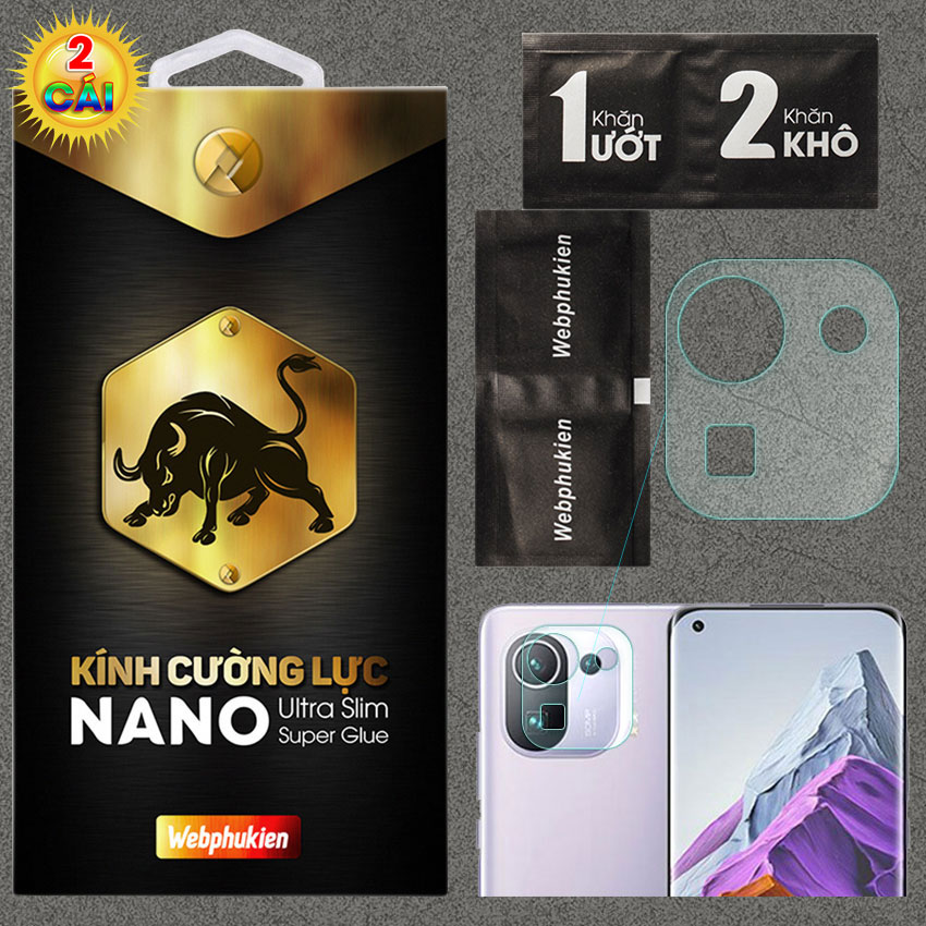 Kính cường lực Camera cho Xiaomi Mi 11 Pro hiệu Webphukien