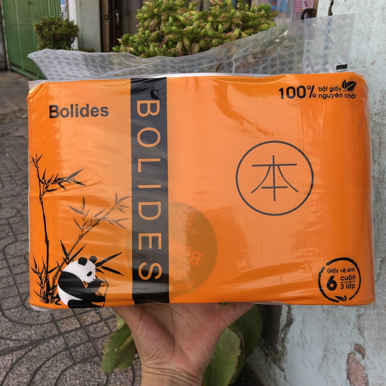 Bịch 6 Cuộn Giấy vệ sinh cao cấp 3 lớp Bolides  - Dai - Mịn