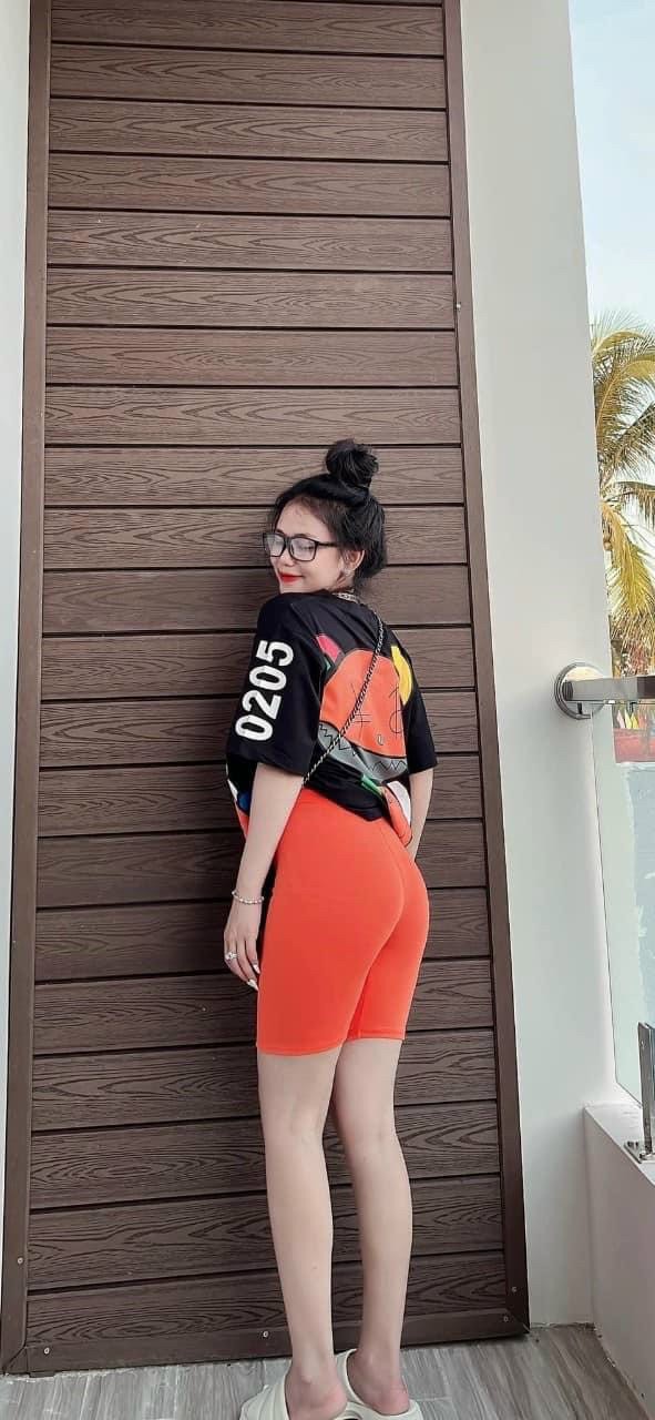 Set áo thun ngắn tay họa tiết phối quần legging đùi ngắn thoải mái, Set áo thun ngắn tay in hình mix quần thun ngắn mặc ở nhà, Set áo thun tay ngắn in hình nhiều màu phối đùi thun MTB