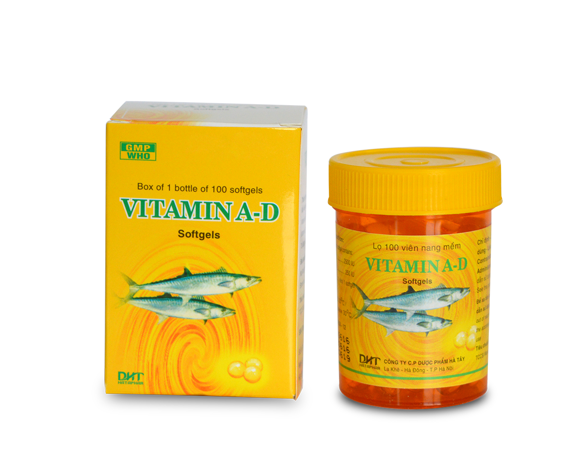Vitamin a - d lọ 100 viên