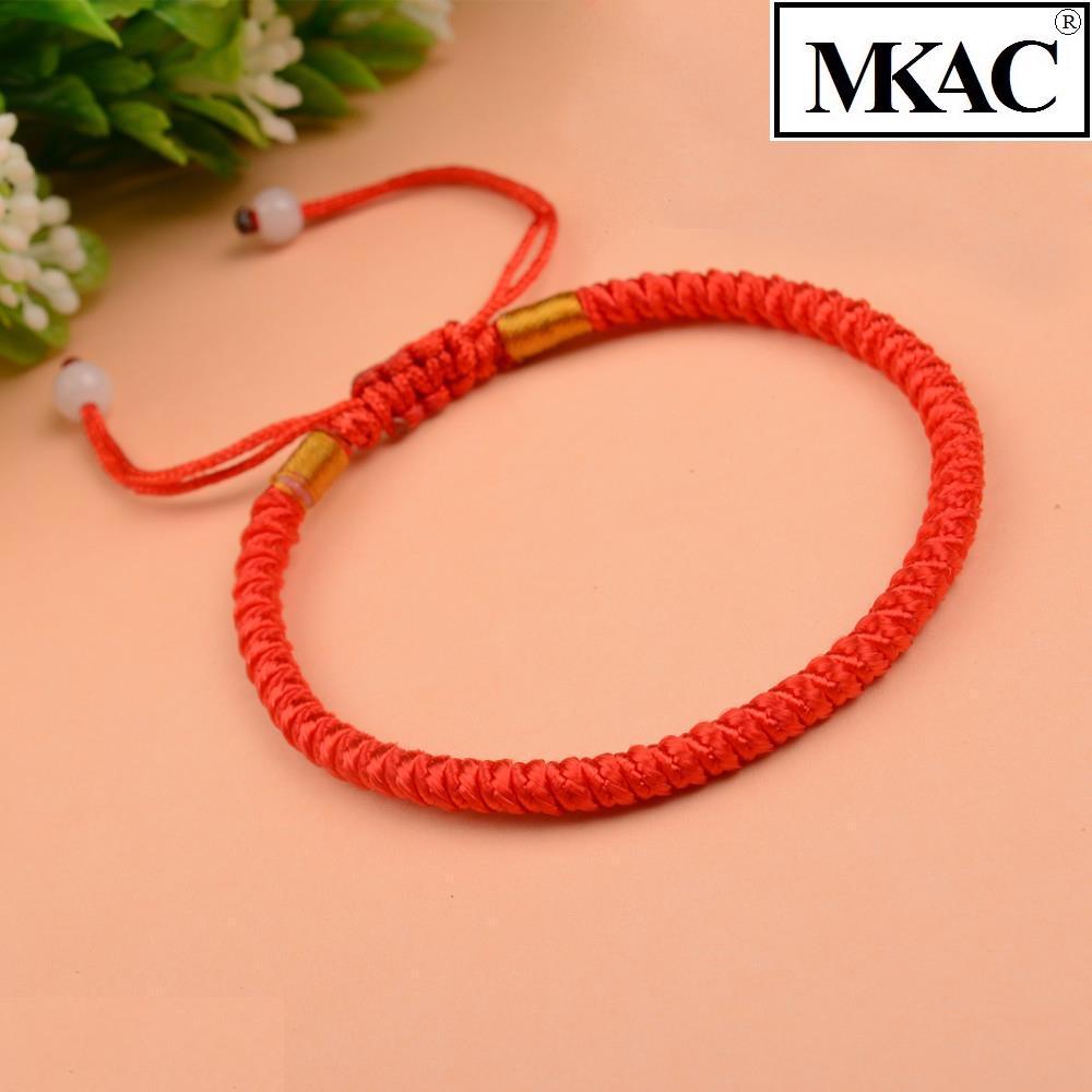Vòng tay chỉ đỏ dây rút may mắn - mkac