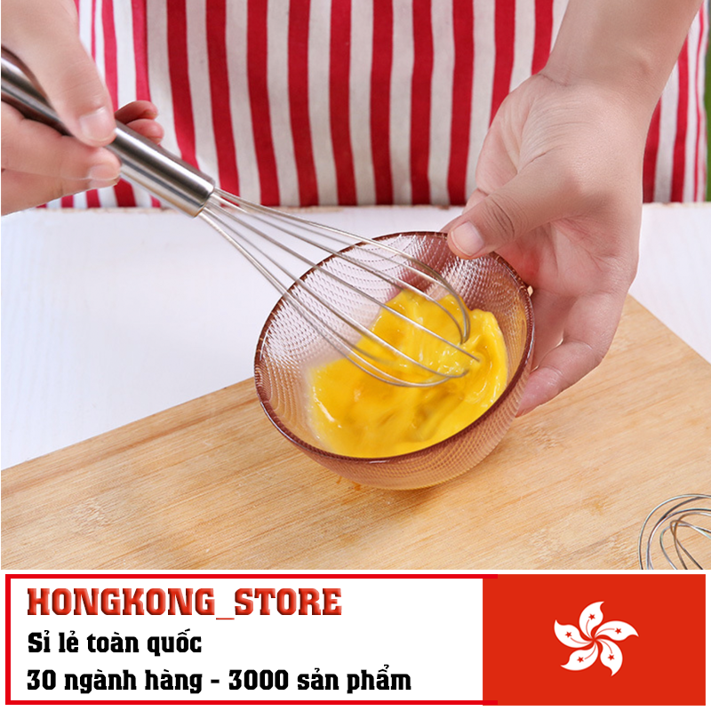 Cây đánh trứng INOX bền đẹp vệ sinh - Dụng cụ đánh trứng làm bánh tiện dụng