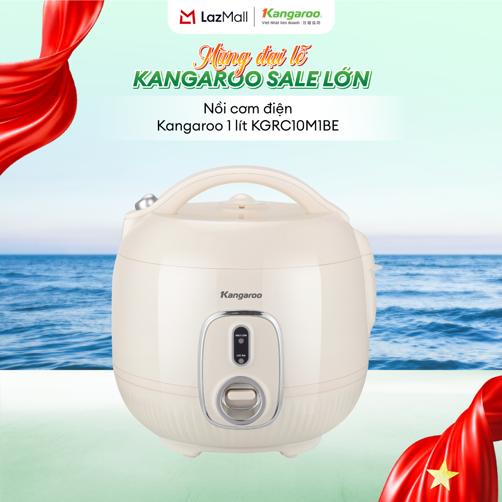 [BH 1 năm] Nồi cơm điện Kangaroo 1 lít KGRC10M1BE - công suất 400w