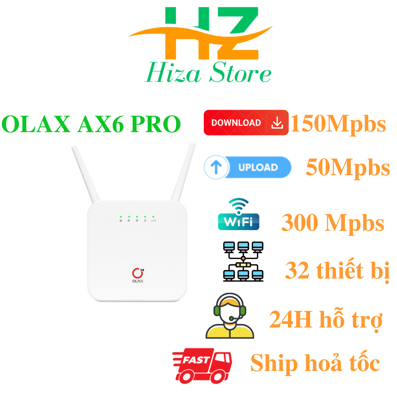 Bộ phát wifi từ sim 4g olax ax6 pro 300mbps, thiết bị phát wifi 4g tốc độ cao
