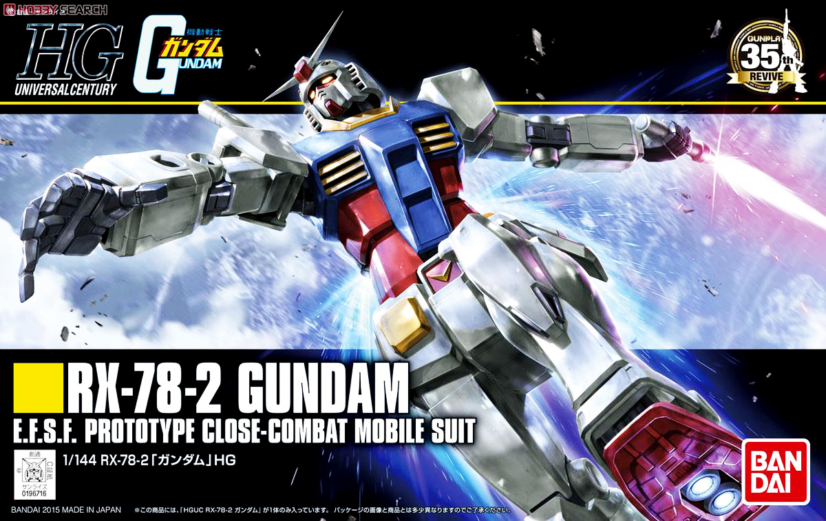 Mô hình lắp ráp gundam bandai hg 191 rx-78-2 gundam