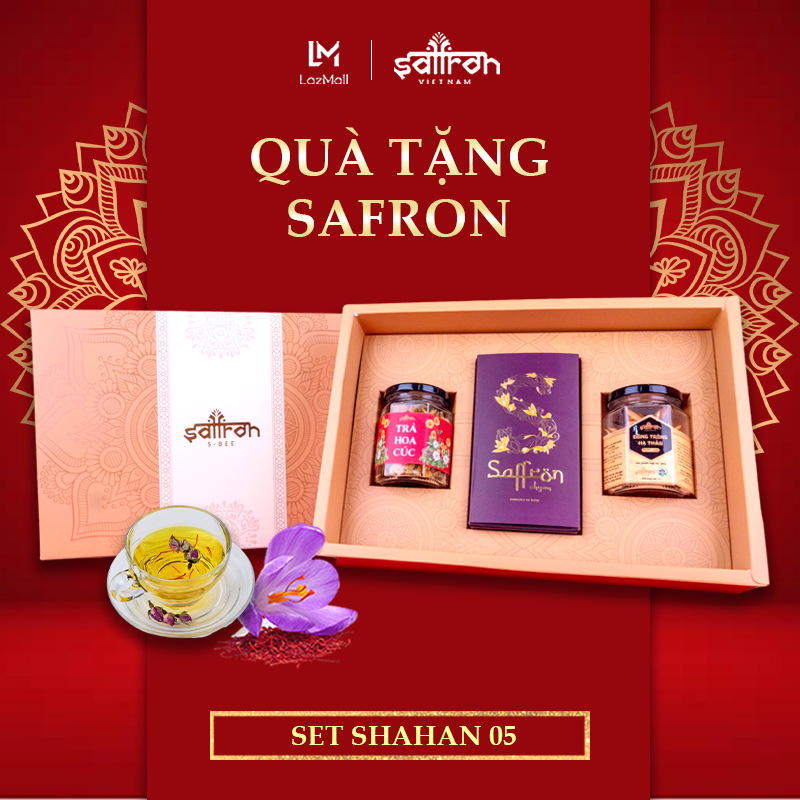 Set quà Saffron SHAHAN05 Hộp quà Nhụy hoa nghệ tây sang trọng, cao cấp