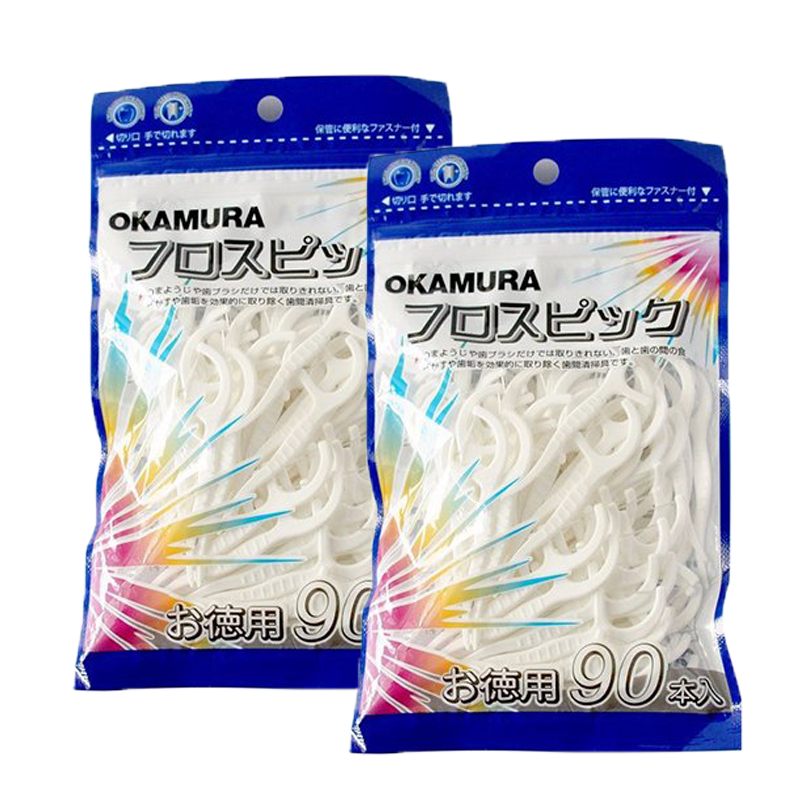 Okamura-Combo 2 bịch Tăm Chỉ kẽ răng cao cấp Nhật bản