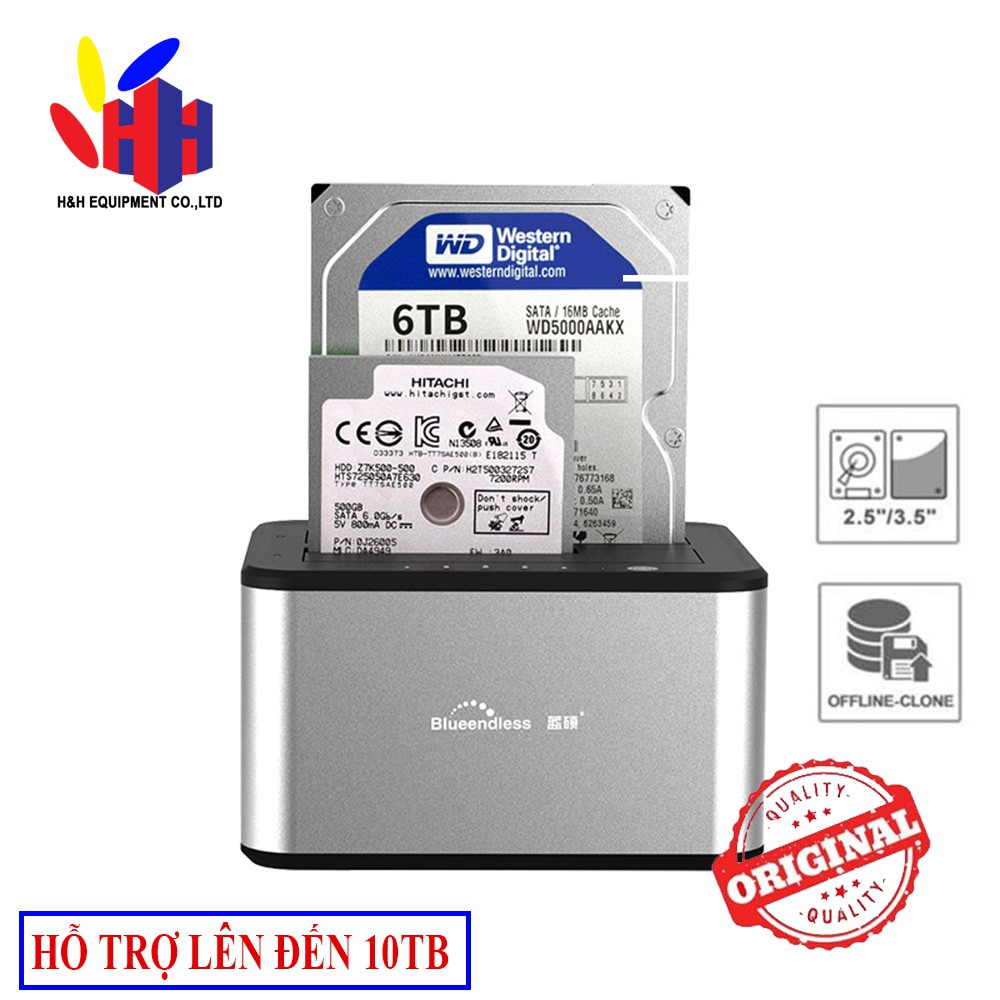 Dock hdd blueendless hd07a sata 2.5”+3.5” usb 3.0