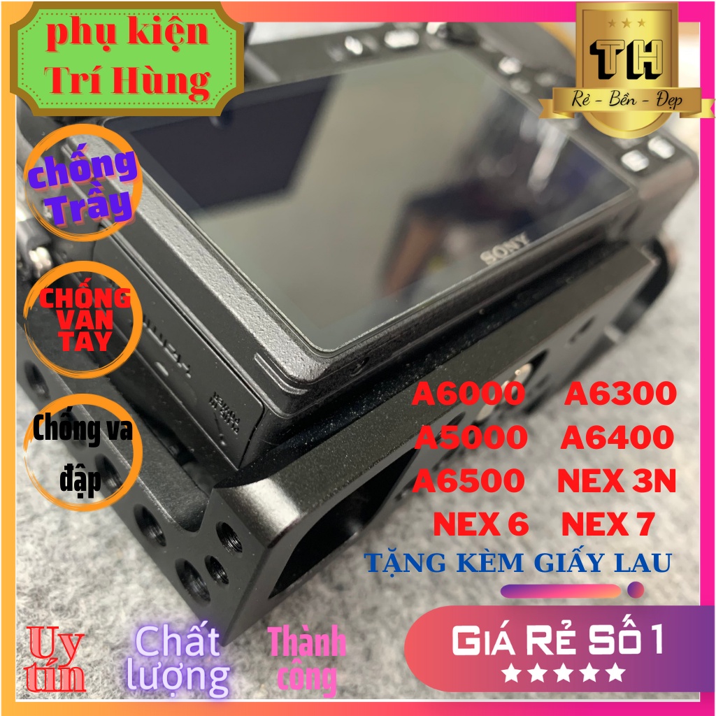 Miếng dán màn hình máy ảnh sony a6300/a6000/a6400/a5000/a6500 cường lực nano 9h+ không vỡ, không bong tróc độ dày 0,3mm