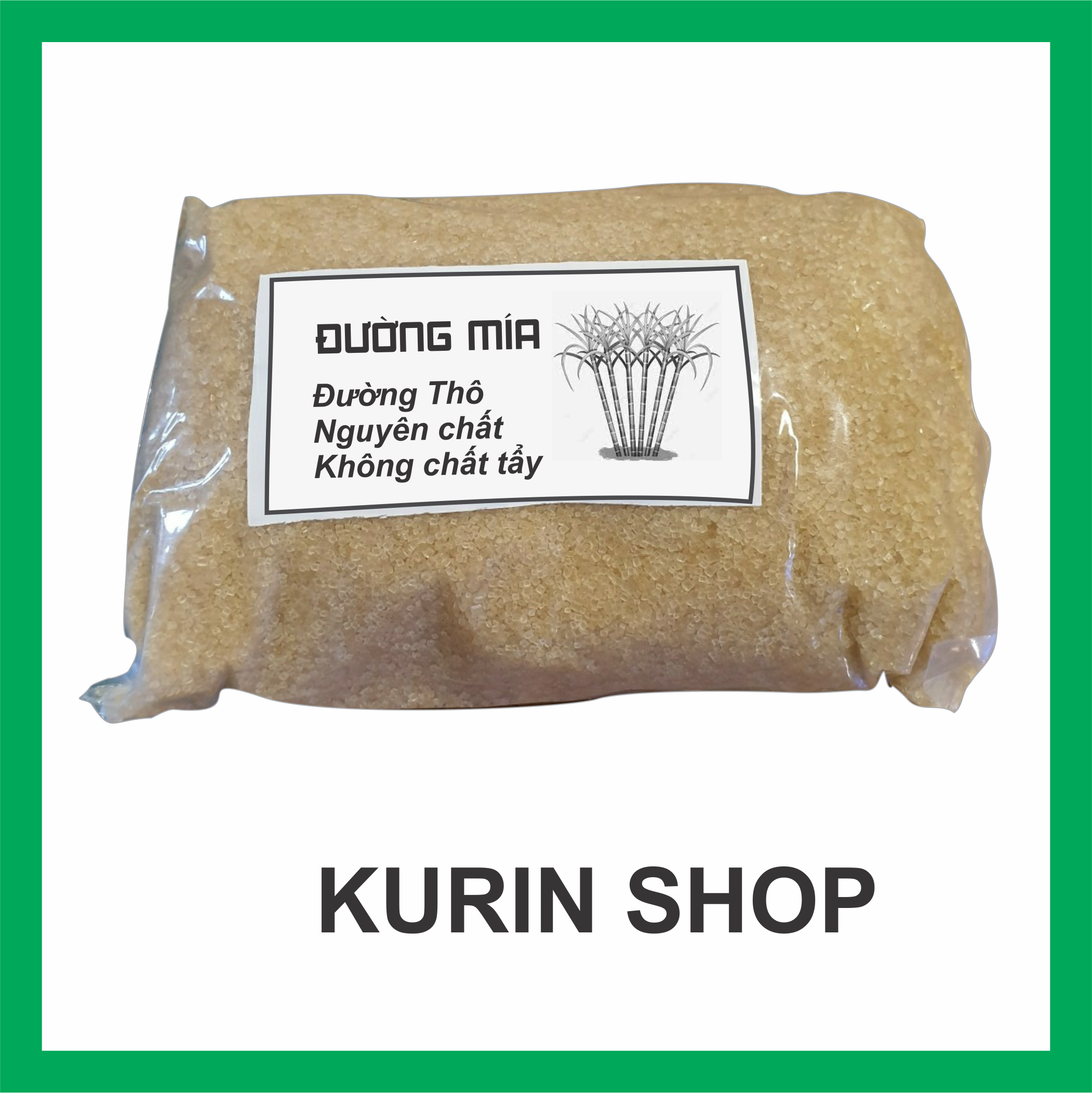 Đường mía vàng thô nguyên chất Miền trung nhà làm - tốt cho sức khỏe -1kg