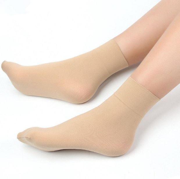 ( 10 Đôi ) Vớ Nữ Cổ Lửng màu da xỏ ngón – Vớ màu da loại CAO CẤP