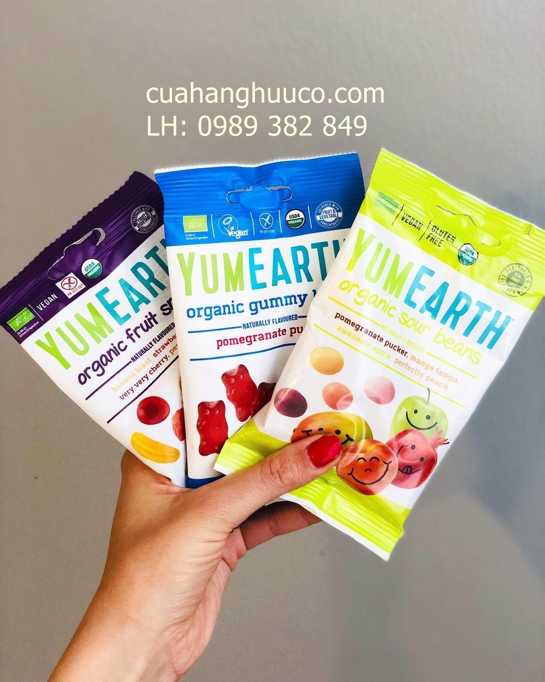 [NK CHÍNH HÃNG - GIÁ TỐT] Kẹo dẻo hữu cơ hương vị trái cây thơm ngon an toàn cho bé Yumearth 50g