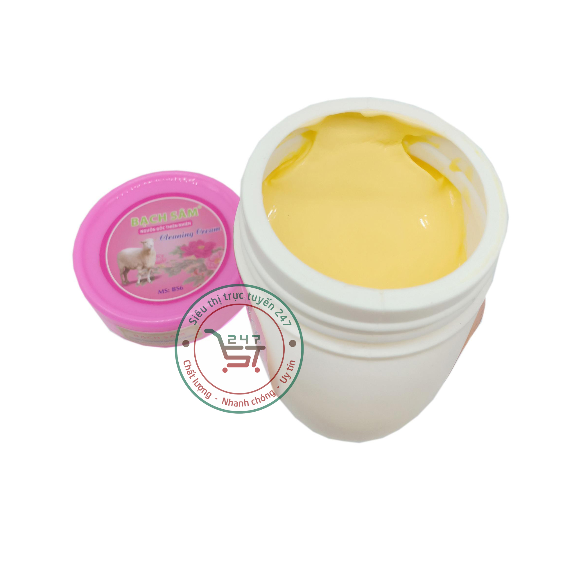 Kem body Trắng da toàn thân Giữ ẩm Se khít lỗ chân lông Bạch Sâm BS6 180g (Trắng Hồng)