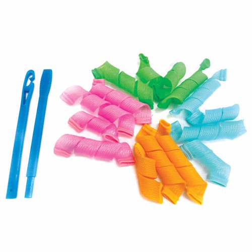 [HCM]Bộ tạo kiểu tóc xoăn ốc sên 18 ống - Lô uốn tóc không dùng nhiệt - Lô cuốn tóc tạo kiểu tóc xoăn gợn sóng chuẩn - Dụng cụ làm tóc.