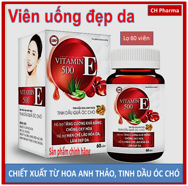 Viên Uống Đẹp Da Vitamin E 500Tác Dụng Chống Oxy Hóa, Dưỡng Da