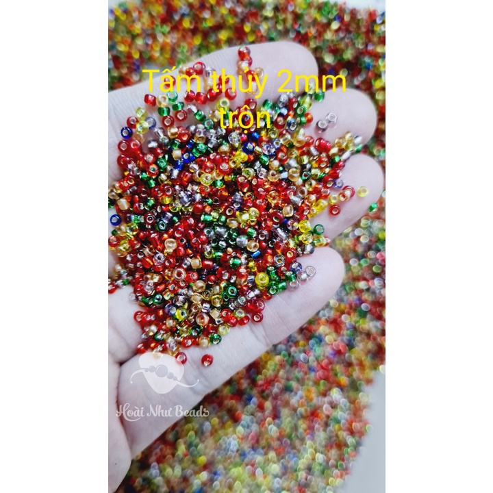 Gói 50gram hạt cườm tấm trộn nhiều màu sắc đẹp