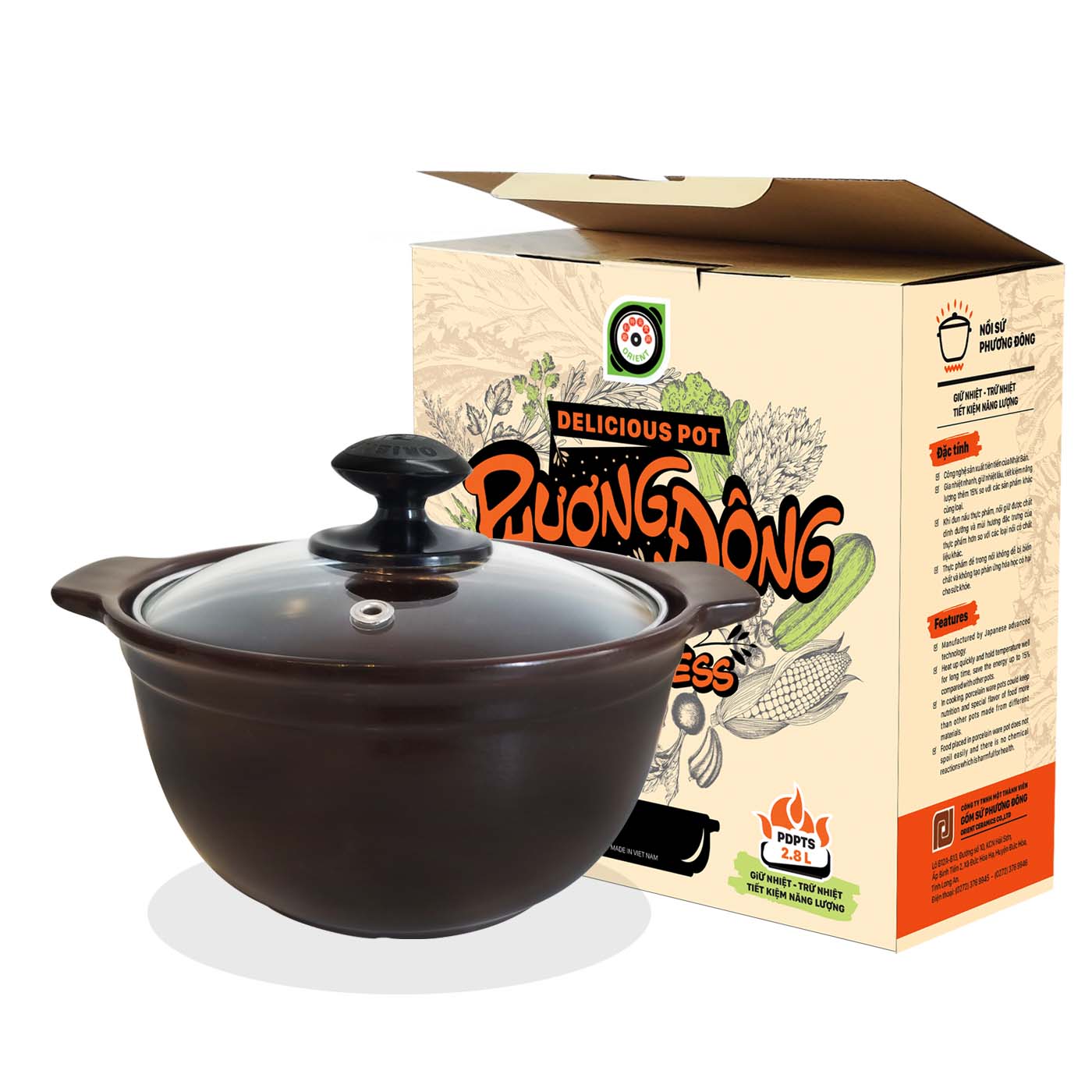 Nồi sứ sâu phát tài phương đông pdpts-2.8l