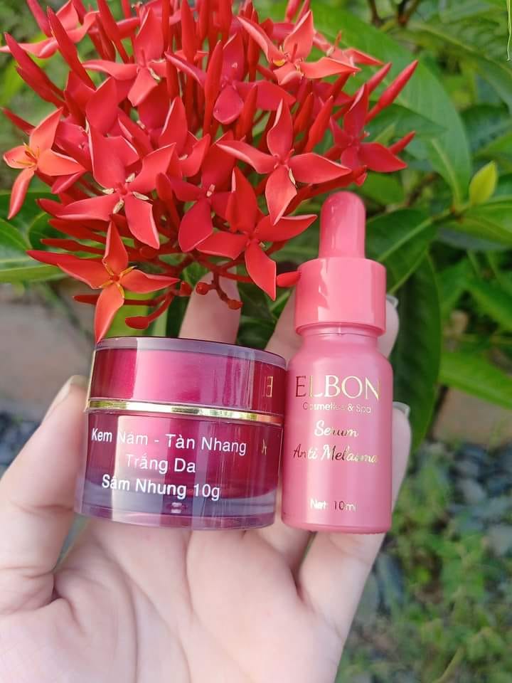 Combo serum ức chế nám và kem nám cao cấp Elbon