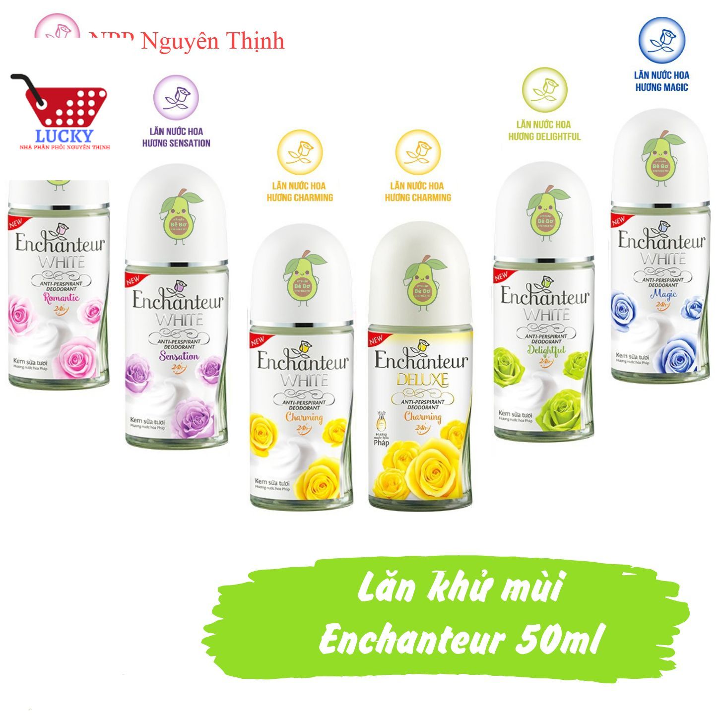 Lăn khử mùi Hương Nước Hoa Enchanteur 50ml