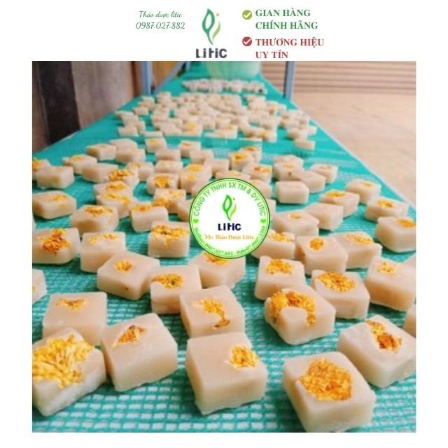 Combo 10 viên trà hoa cúc đường phèn mật ong Litic, trà hoa sấy khô viên nén giảm cân, thanh nhiệt giải độc tốt cho sức khỏe chế biến đặc biệt Atcare 88