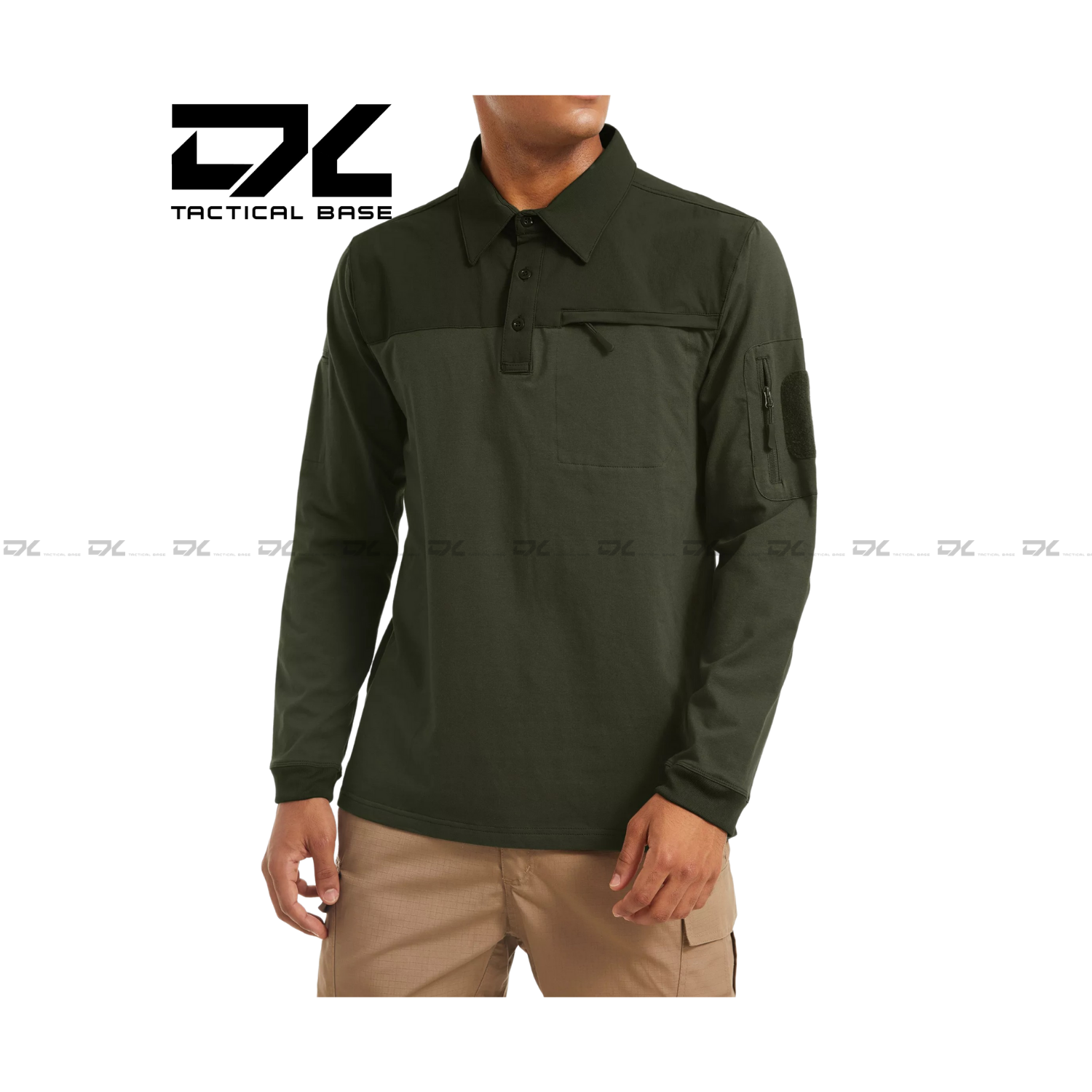 Áo polo tay dài tactical dx tactic base