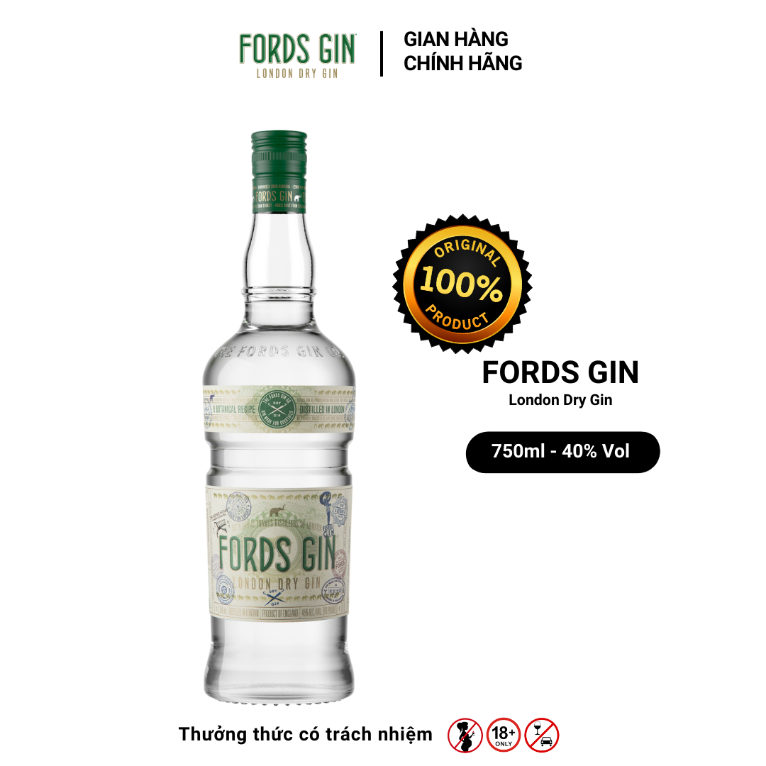 Rượu FORDS GIN London Dry Gin Nồng Độ Alc 40% 750ml