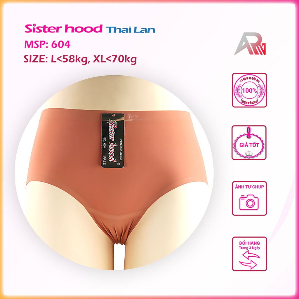 Quần lót nữ su đúc cao cấp lưng vừa không viền siêu bền thái lan sister hood 604