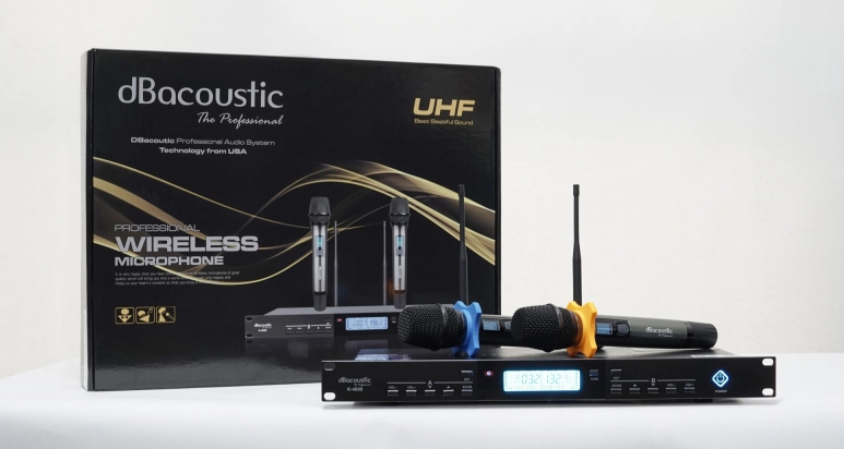 Micro không dây dbacoustic k-4000 - combo pin sạc dbacounstic - chất âm hay - mẫu mã sang trọng - hàng chính hãng