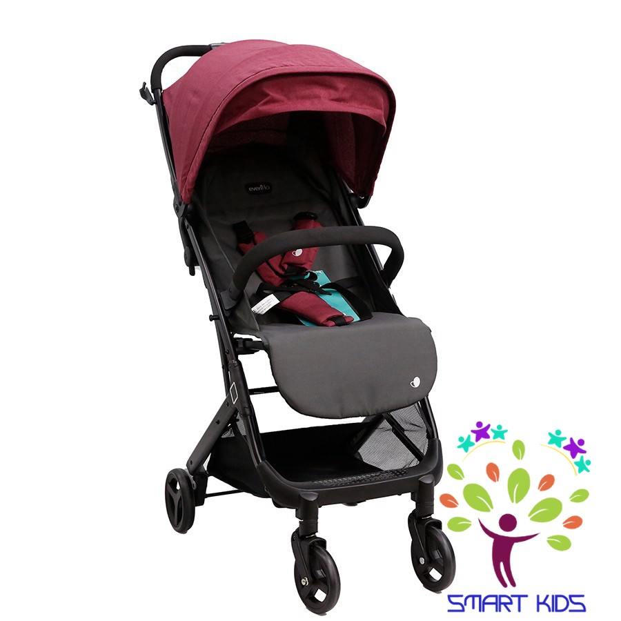 Xe Đẩy Evenflo Waav Compact Maroon siêu nhẹ dành cho bé sơ sinh đến 15kg