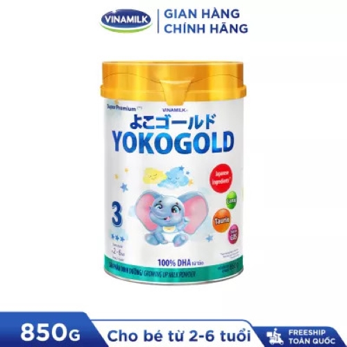Combo 2 lon sữa bột yokogold 3 850g .