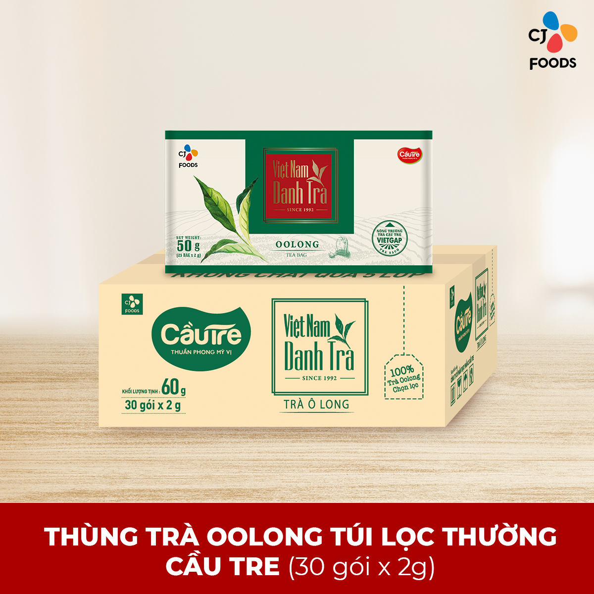 Thùng 48 hộp trà oolong cautre túi lọc