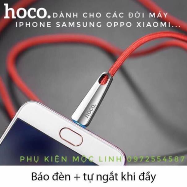 Cáp sạc nhanh tự ngắt lightning android type c ho_co u35 bh 6 tháng 1 đổi 1