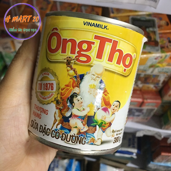 Sữa đặc ông thọ trắng 380g có nắp bật