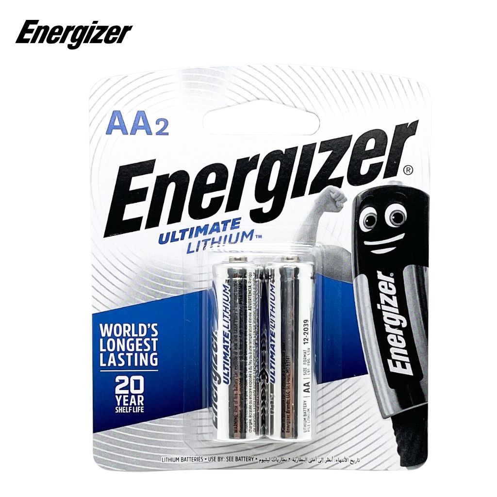 Vỉ 2 viên pin aa 1,5v energizer ultimate lithium siêu nhẹ , siêu bền - hàng chính hãng